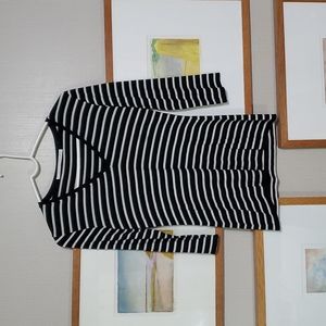 Max Studio black and white stripped shirt